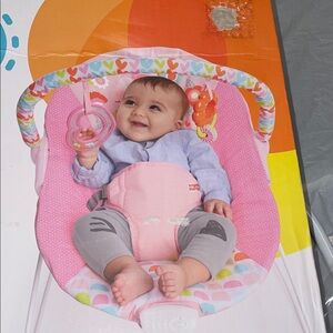 Bright Starts Fancy Fantasy Vibrating Bouncer - Pink